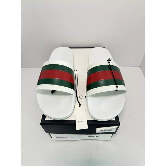 Gucci Mens Pursuit Pool Slides Sz 9 - Picture 1 of 5